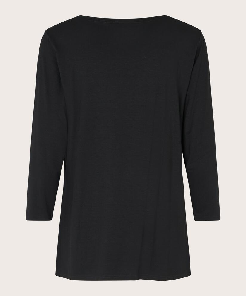 Shirt Mit Rundem Hals, Black