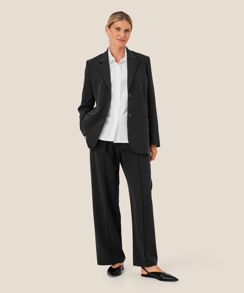 Blazer mit Revers und Knöpfen, Black