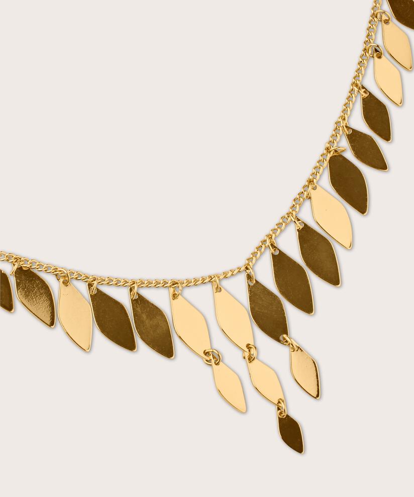 skulpturale, vergoldete Halskette, Gold