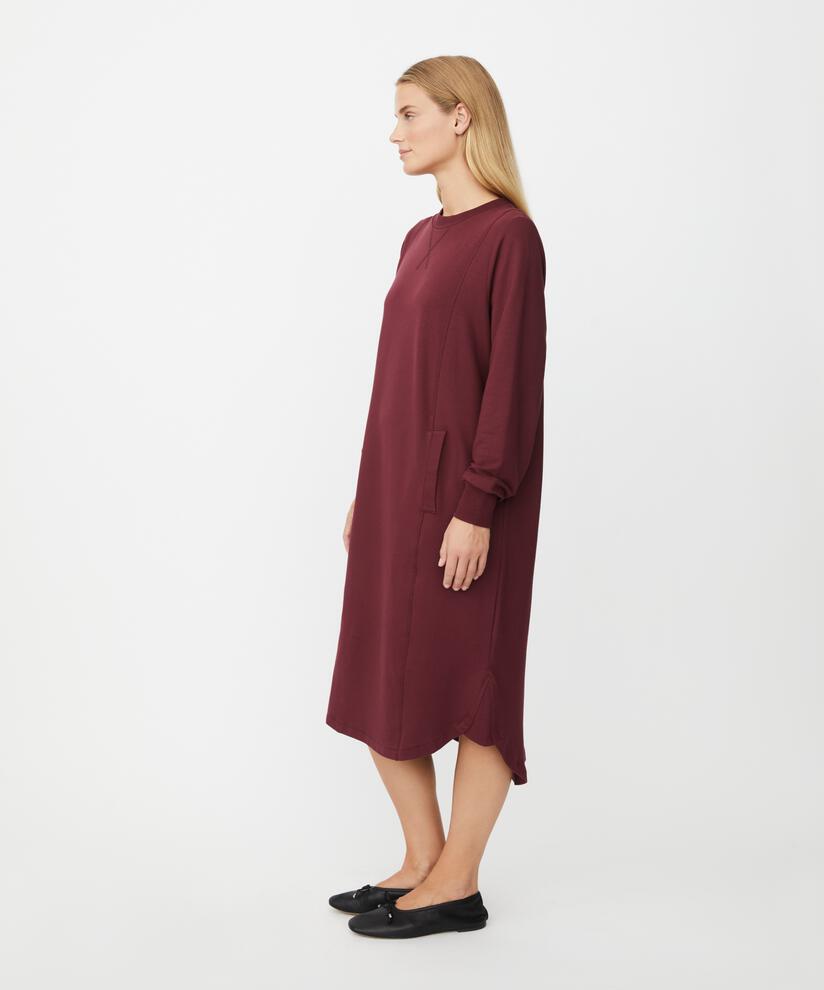 Jerseykleid mit Eingrifftaschen vorne, Tawny Port