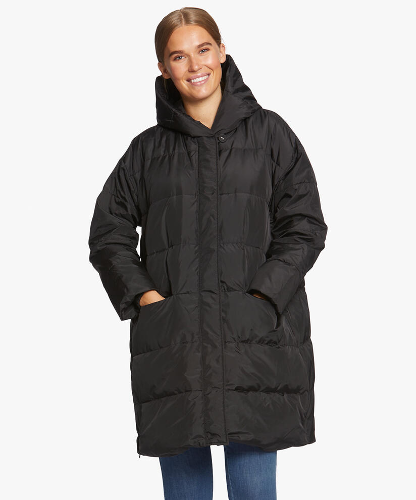 THILDE DAUNENMANTEL, Black