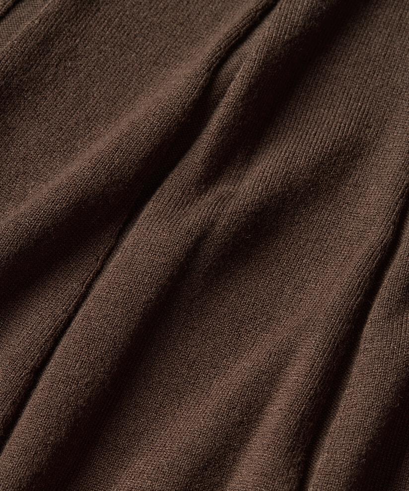 Feinstrickkleid mit langen Ärmeln, Coffee Bean