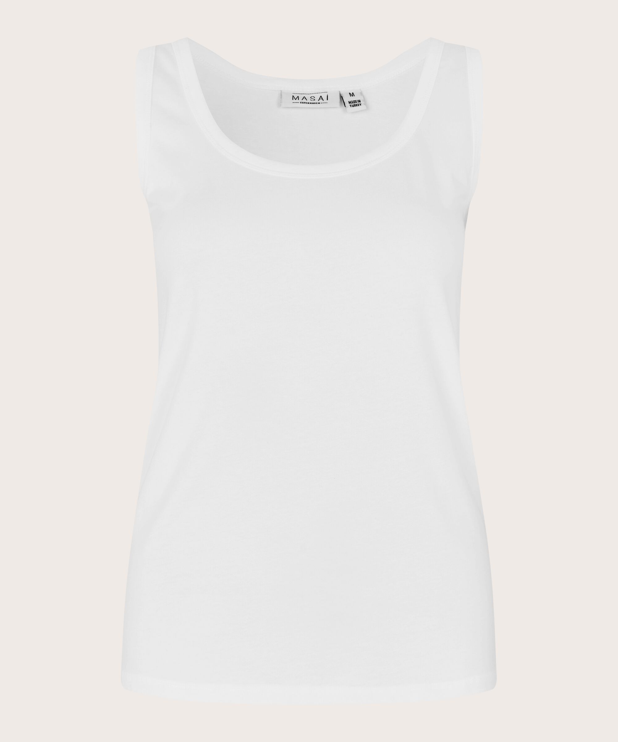 tailliertes Tanktop aus Stretch-Jersey, White