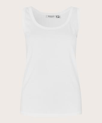 tailliertes Tanktop aus Stretch-Jersey, White