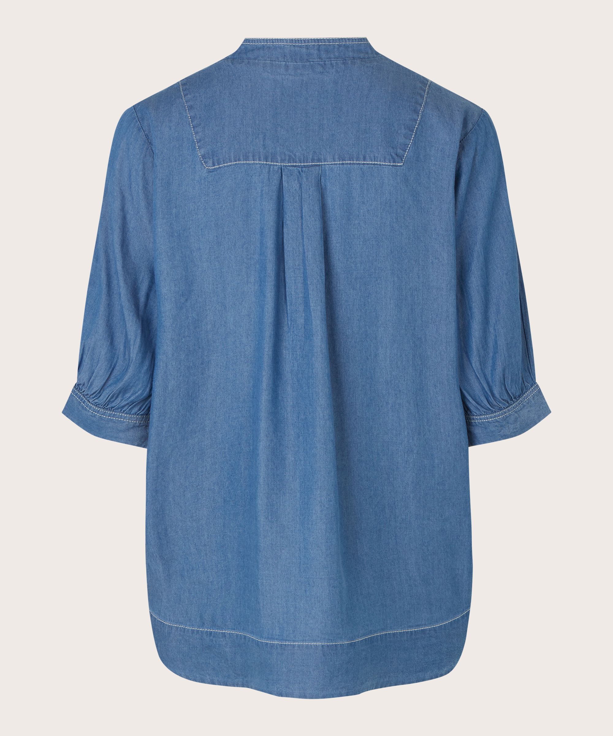 DOMICIA BLUSE, Blue Denim