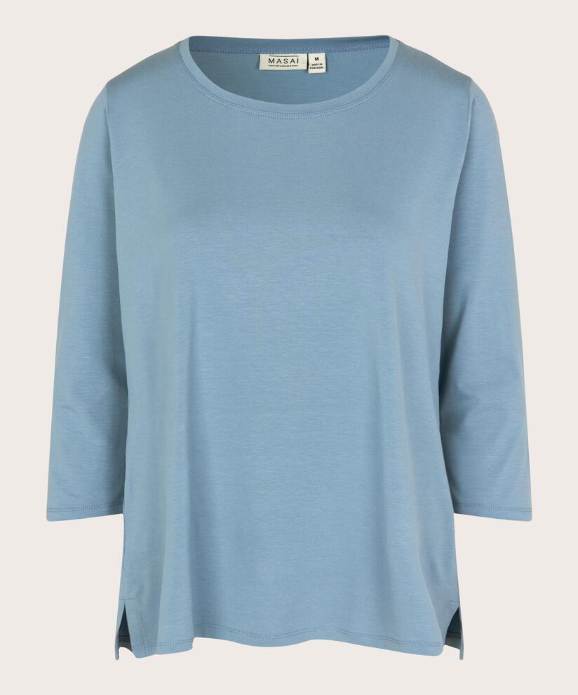 Shirt mit rundem Hals, Ashley Blue