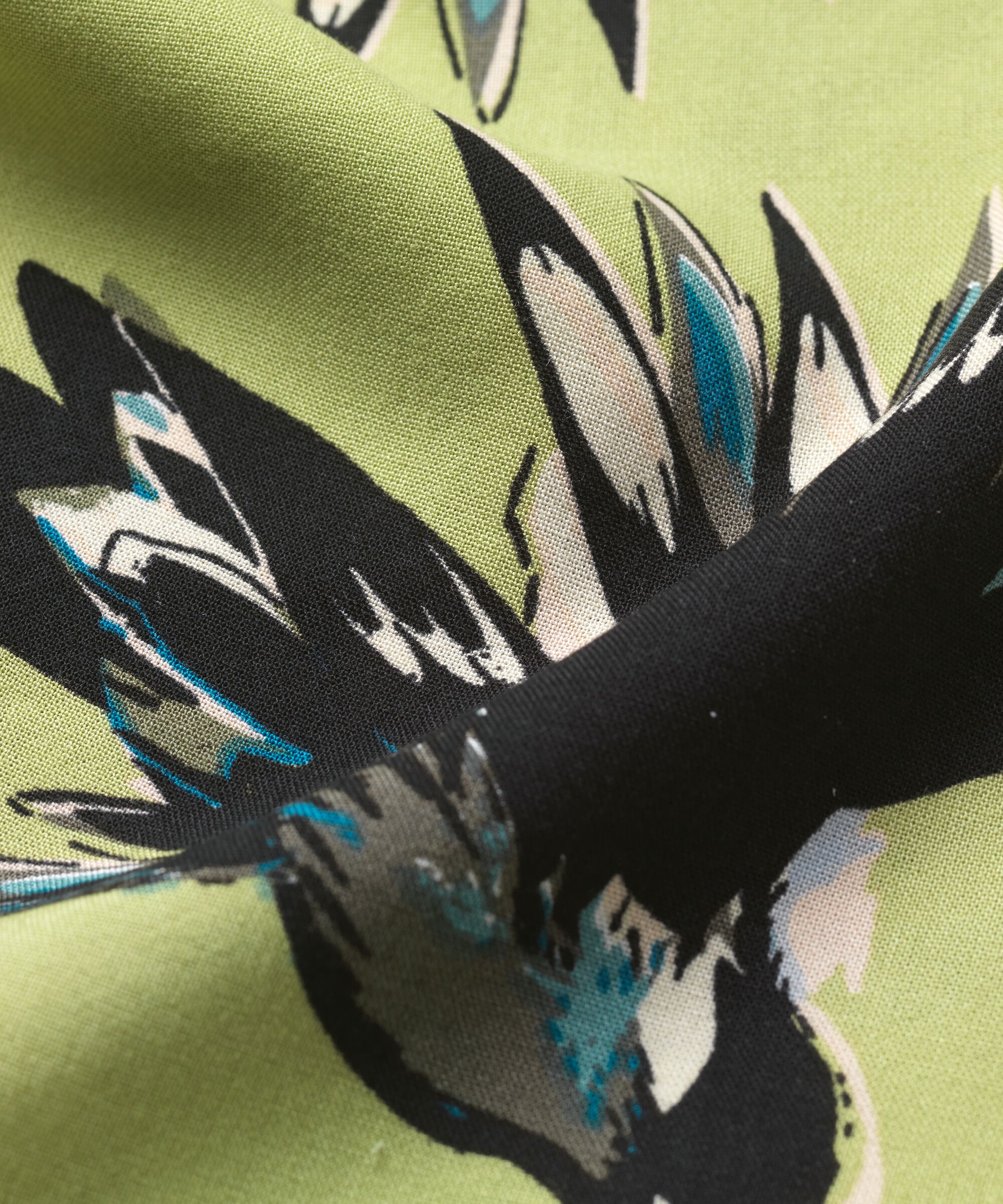 Bedruckte Viskosebluse mit Rundhalsausschnitt, Fern