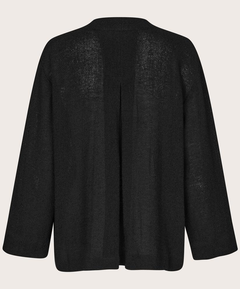 Bouclé-Jacke mit Taschen, Black