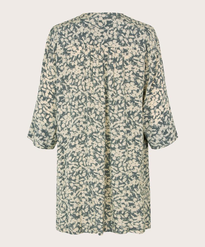 Viskose-Tunika mit Seitenschlitz und Taschen, Balsam Green