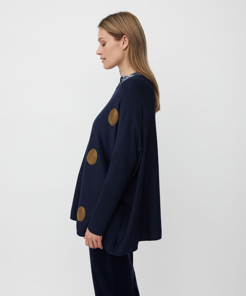 Oversize-pullover Mit Schmalen Ärmeln, Navy Blazer