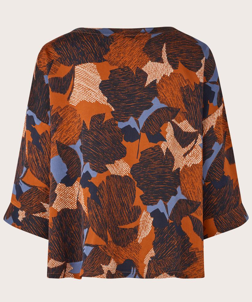 Gemusterte Viskosebluse Mit Taschen Vorne, Autumnal