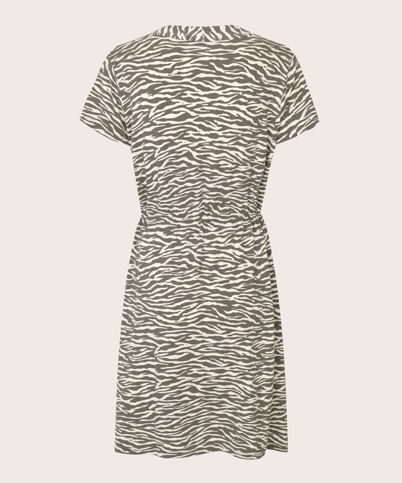 Jerseykleid mit V-Ausschnitt und kurzen Ärmeln, Raven
