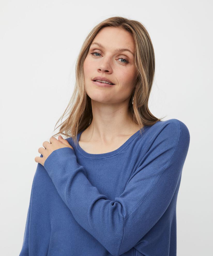 Oversize-pullover Mit Schmalen Ärmeln, Bijou Blue