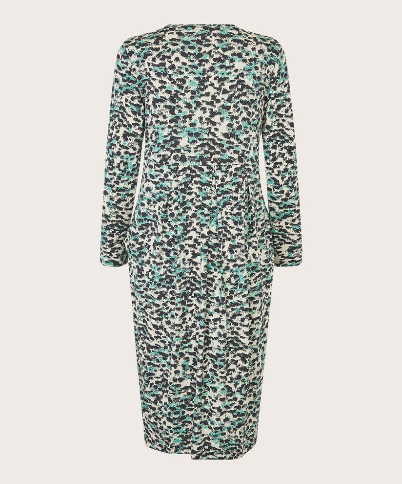 Tulpenkleid aus bedrucktem Jersey, Winter Green