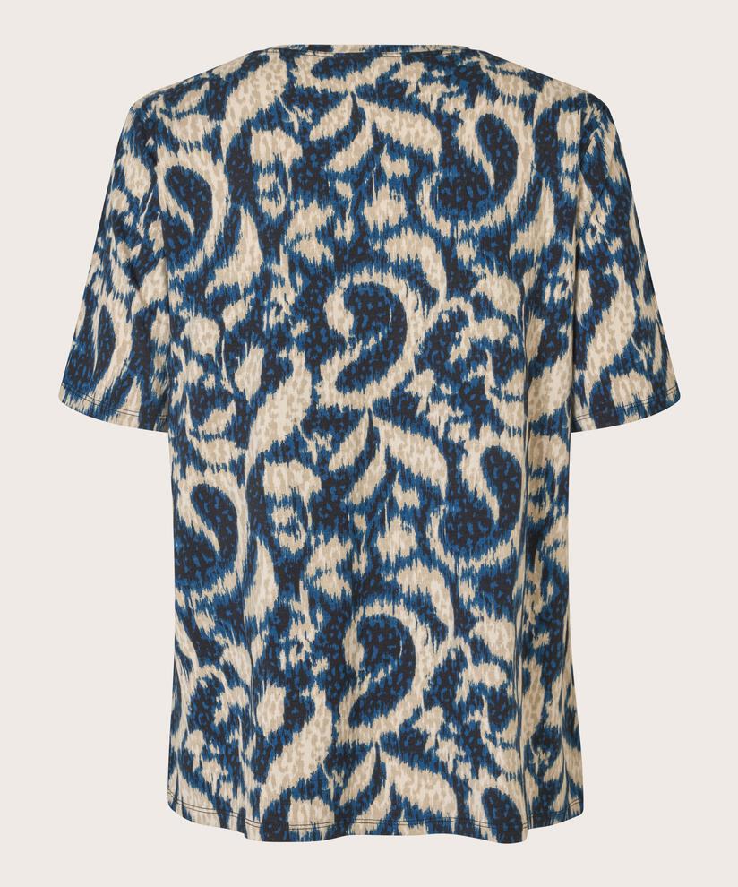 Bedrucktes T-Shirt mit Rundem Hals, Moonlit Ocean