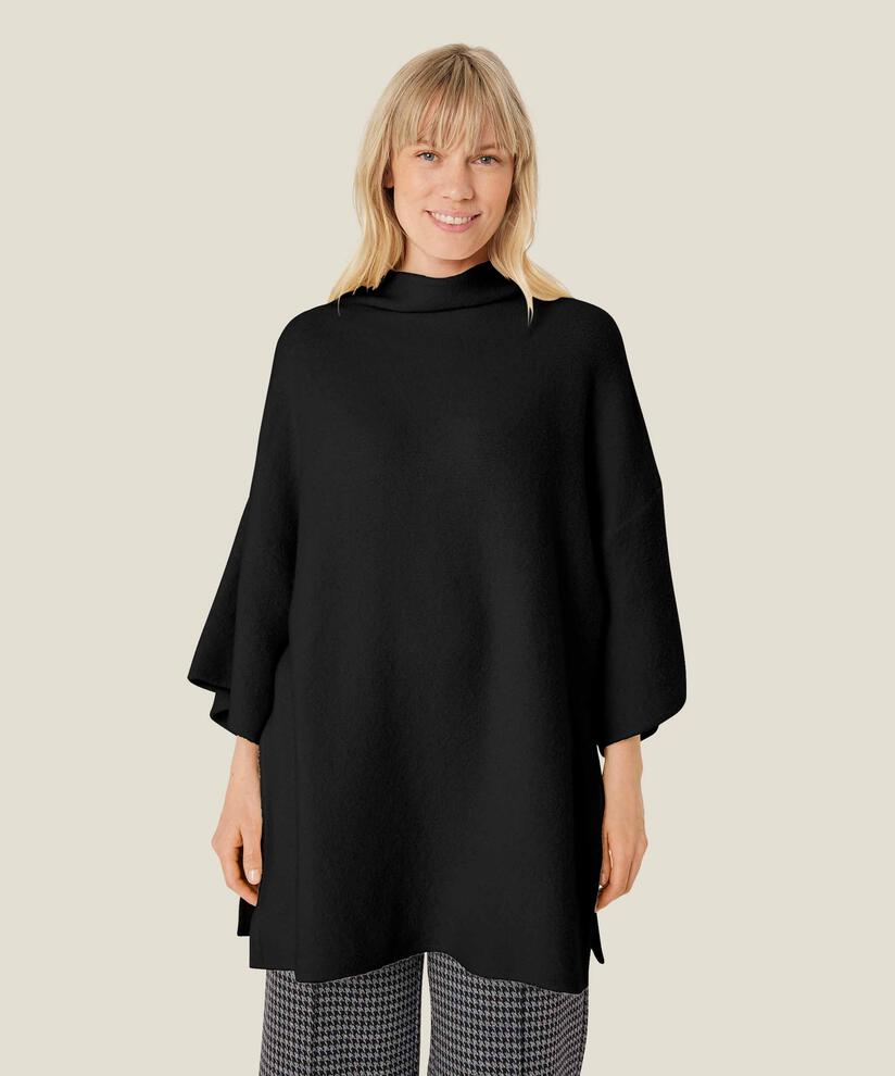 Strickpullover mit weiten Ärmeln, Black