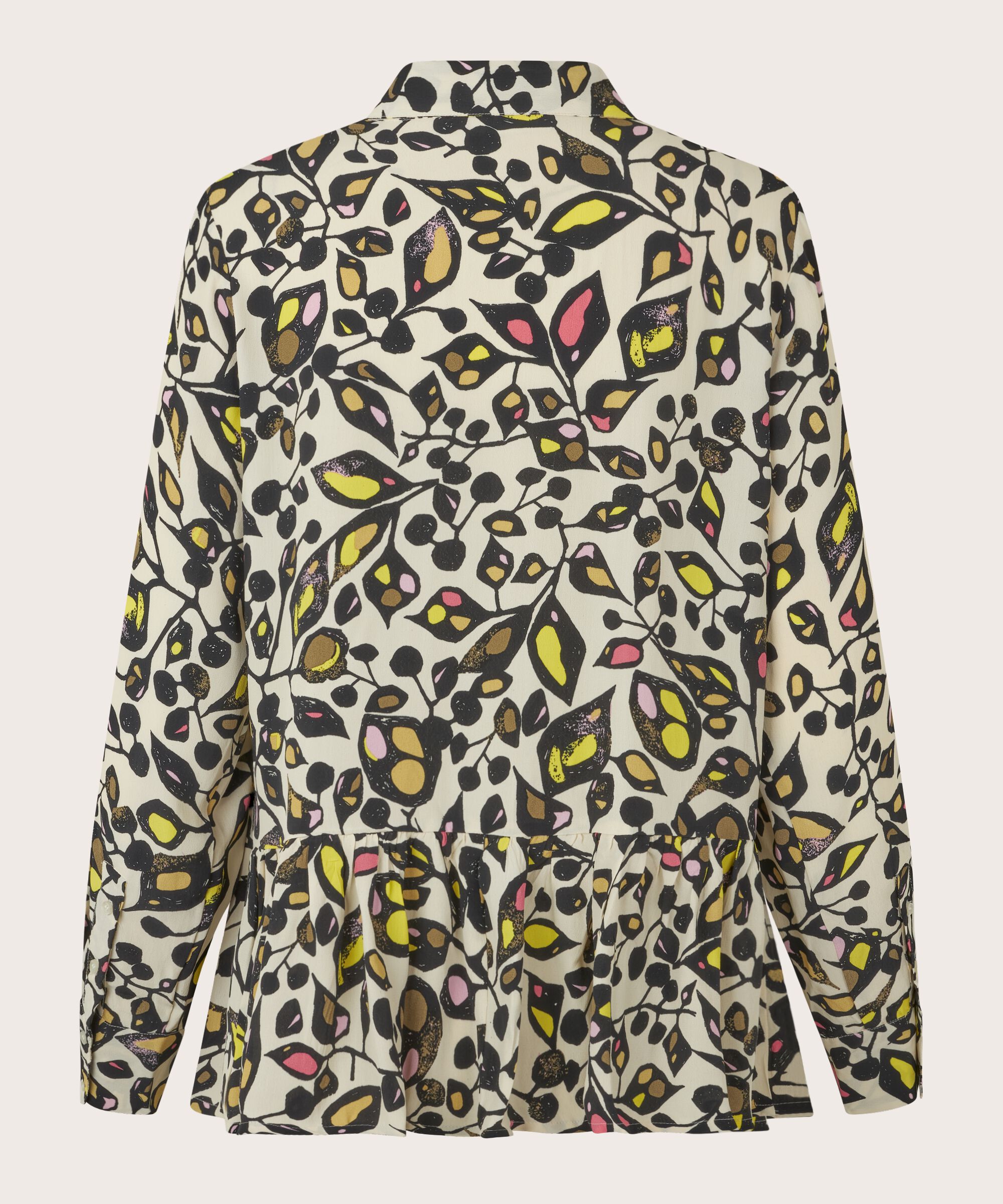 Viskosehemdbluse mit Schößchendetail, Capers