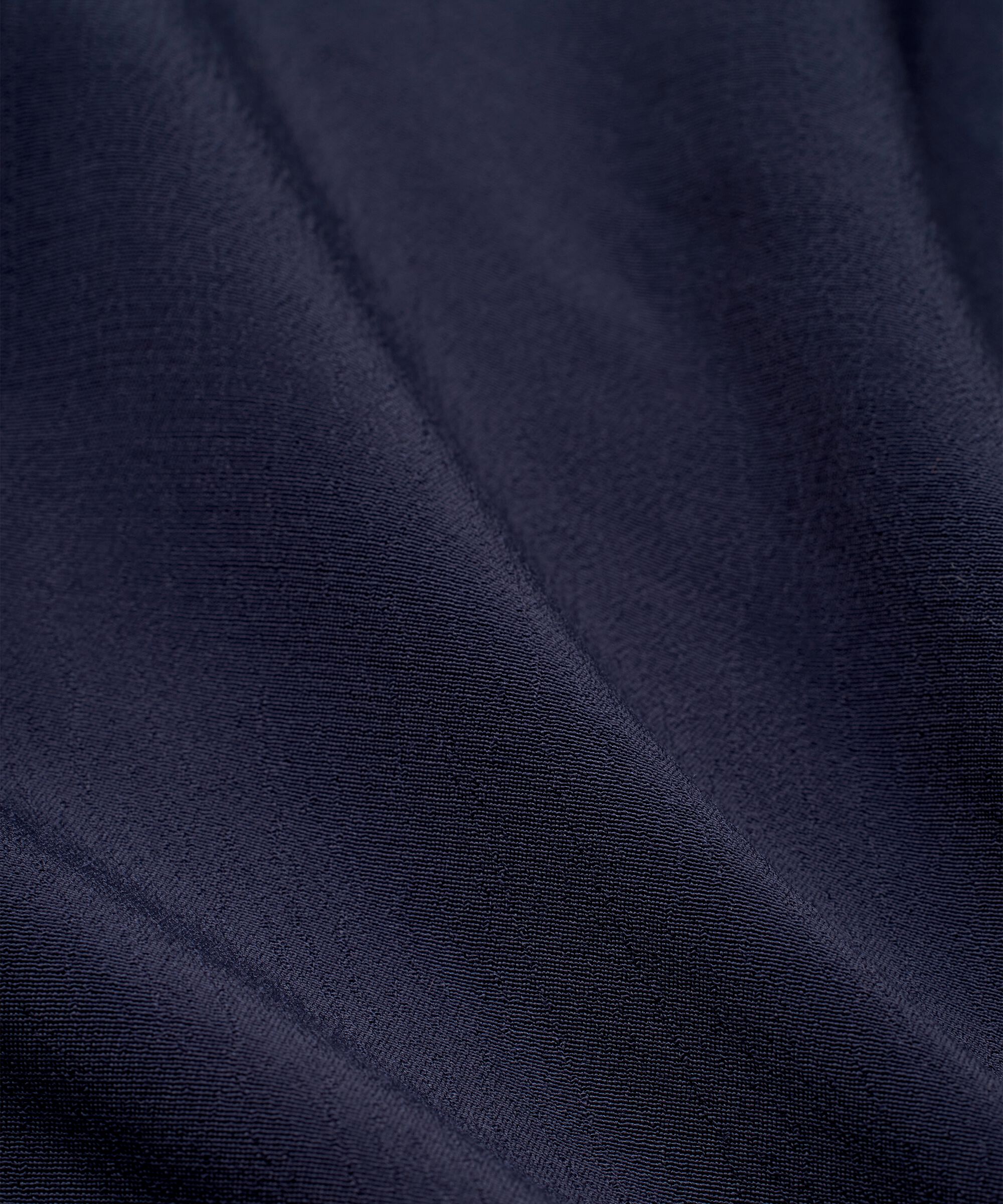 Viskosekleid mit Rundhalsausschnitt und kurzen Ärmeln, Navy