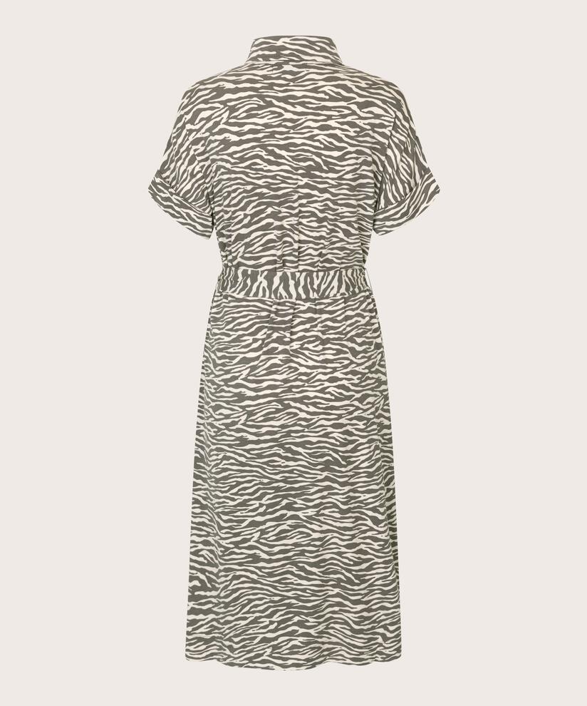 Jersey-Hemdblusenkleid mit abnehmbarer Krawatte, Raven