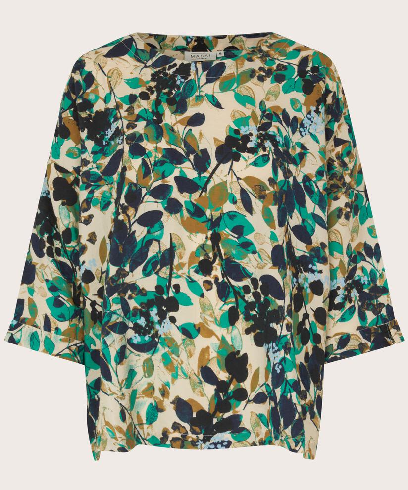Viskosebluse Mit 3/4 Ärmeln, Greenlake