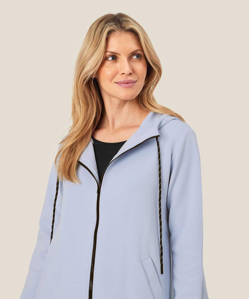 Kapuzenpullover mit Reißverschluss und Taschen, Heather