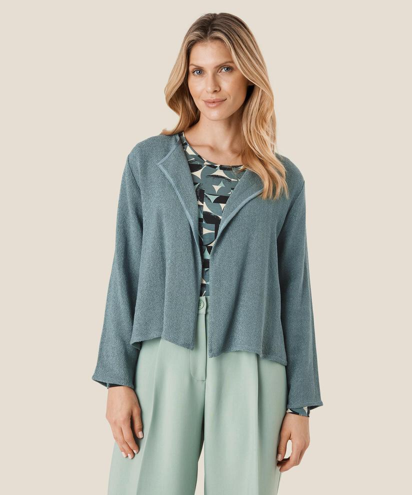 Kurze Jacke Aus Bouclé, Goblin Blue
