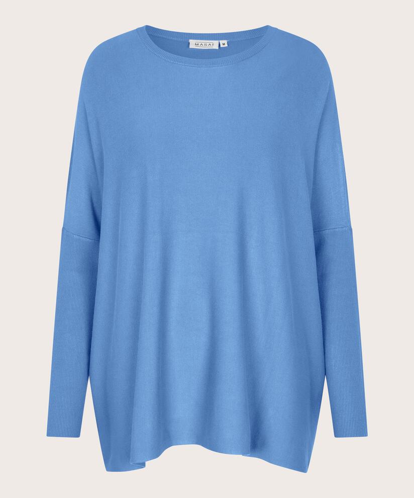 Oversize-pullover Mit Schmalen Ärmeln, Blue Bonnet