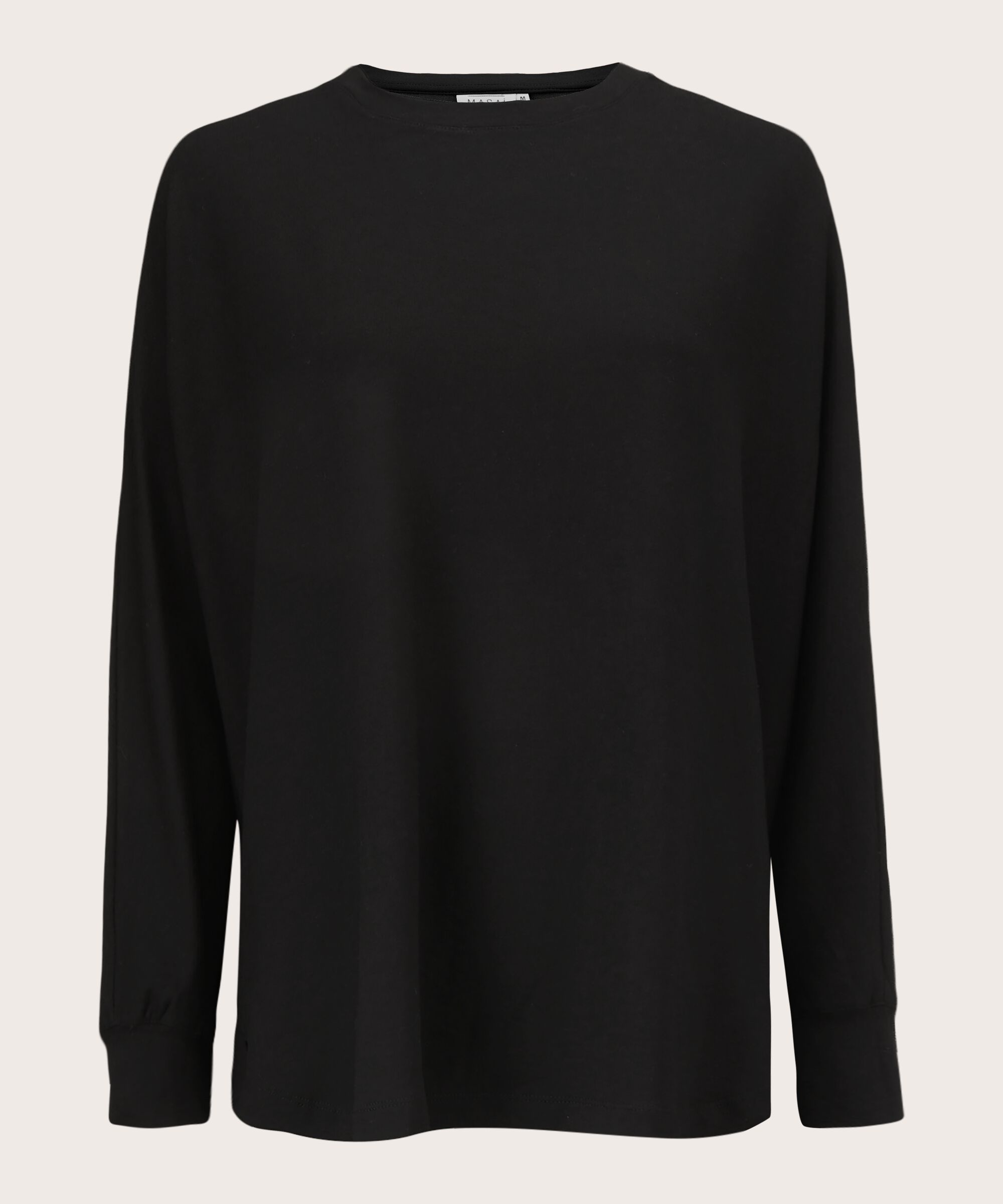 Weiches Jersey-Top mit Fledermausärmeln, Black