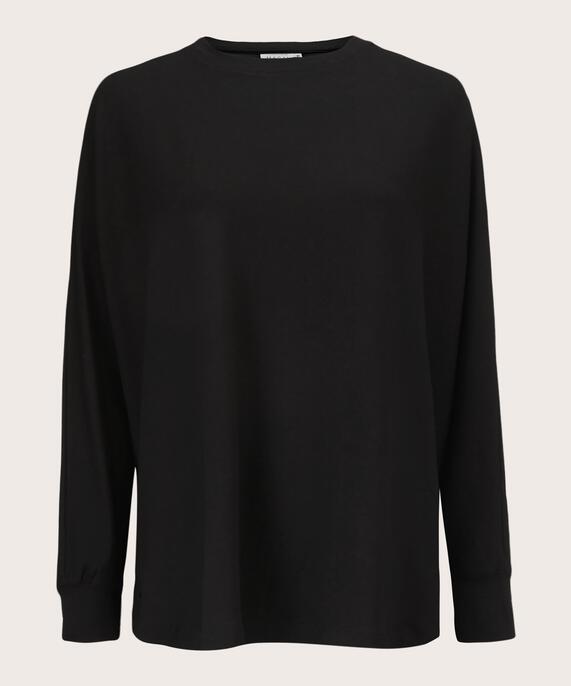 Weiches Jersey-Top mit Fledermausärmeln, Black