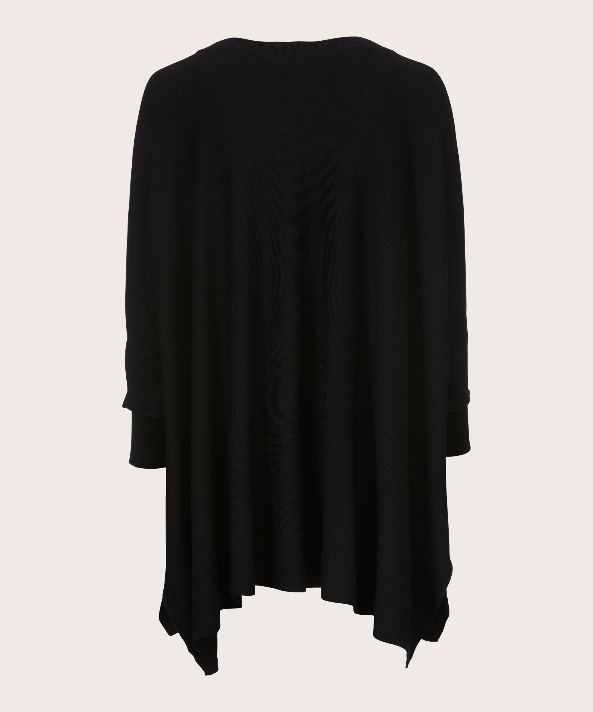Oversize-Strickpullover mit schmalen Ärmeln, Black