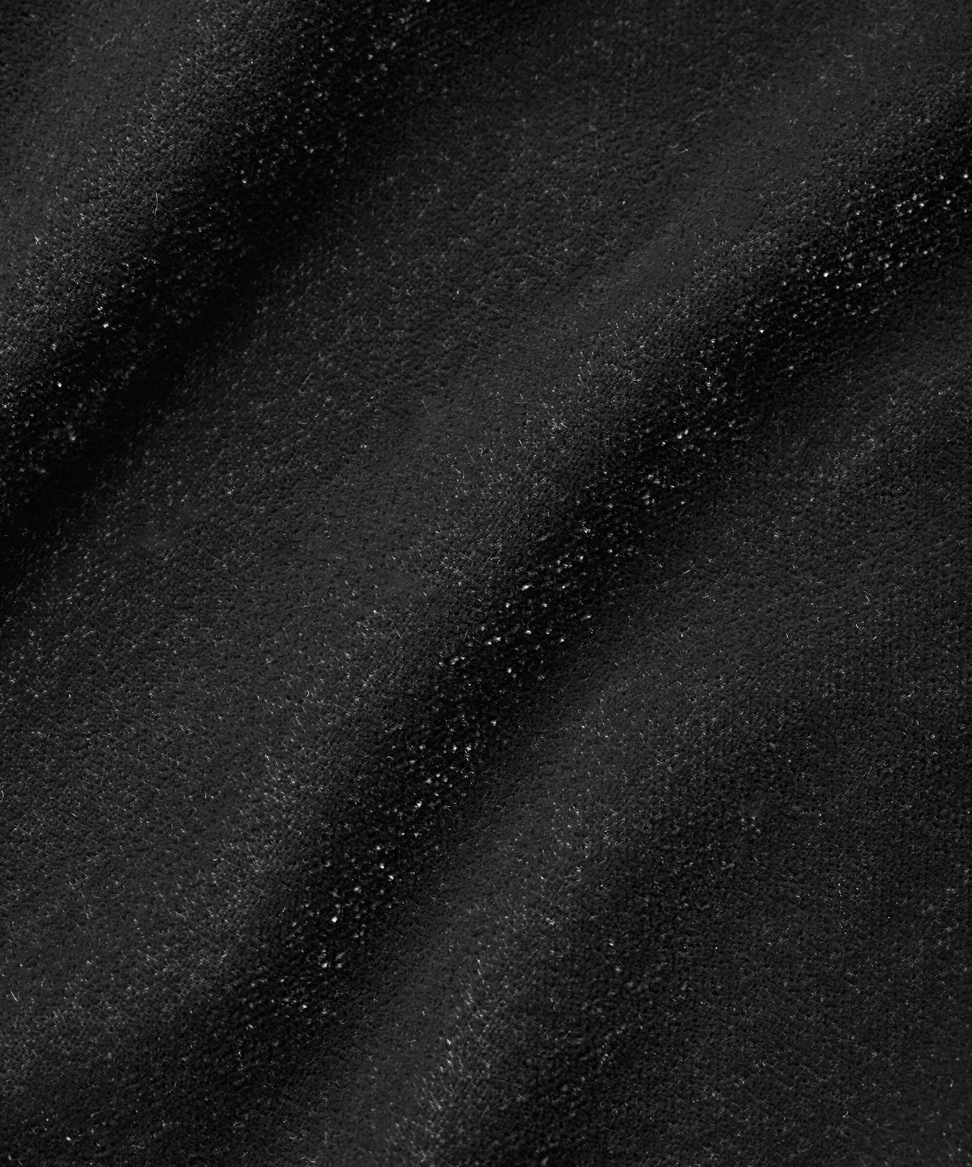 Velourskleid Mit V-ausschnitt, Black