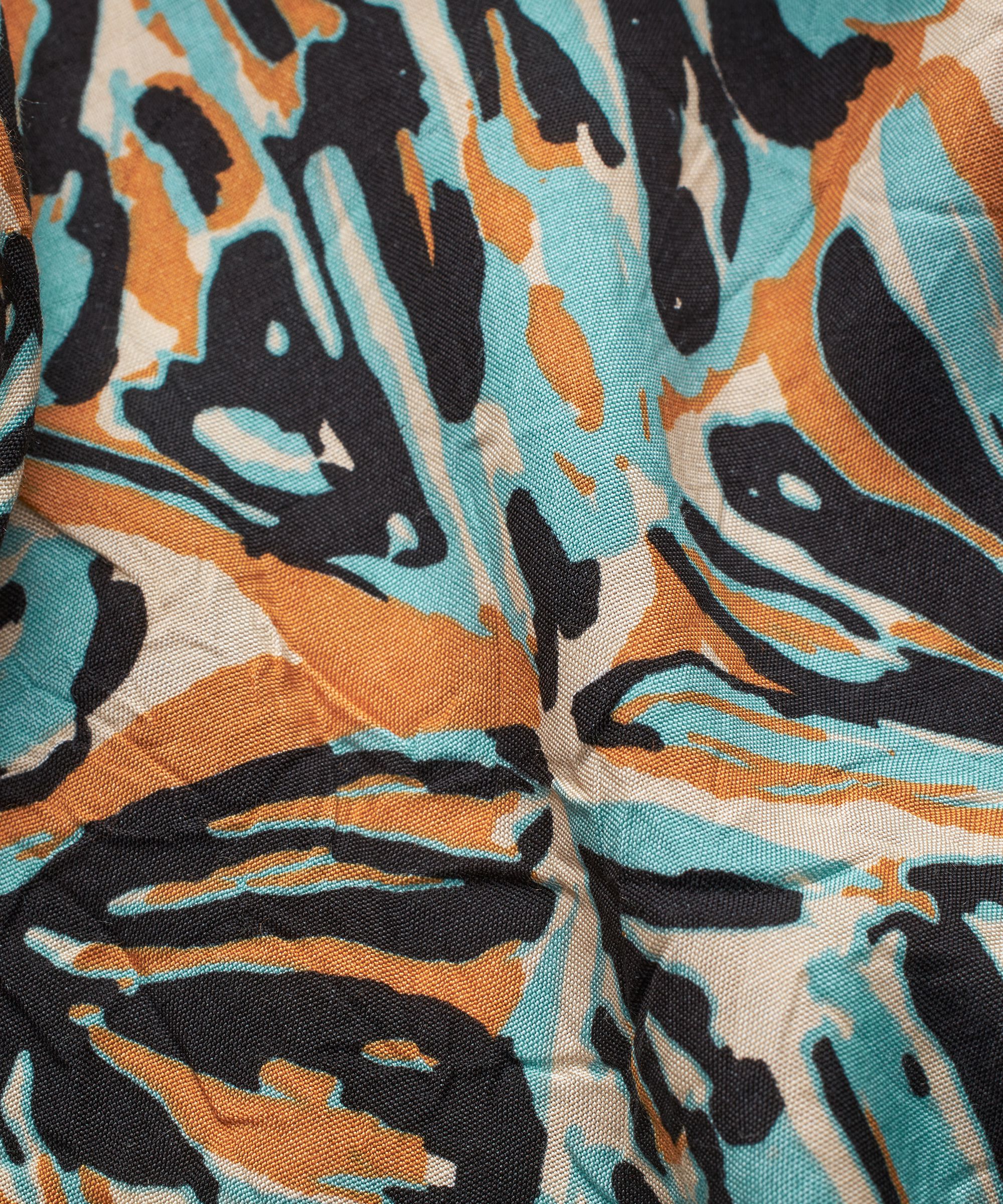 Bedrucktes Viskose-top Mit V-ausschnitt, Aqua