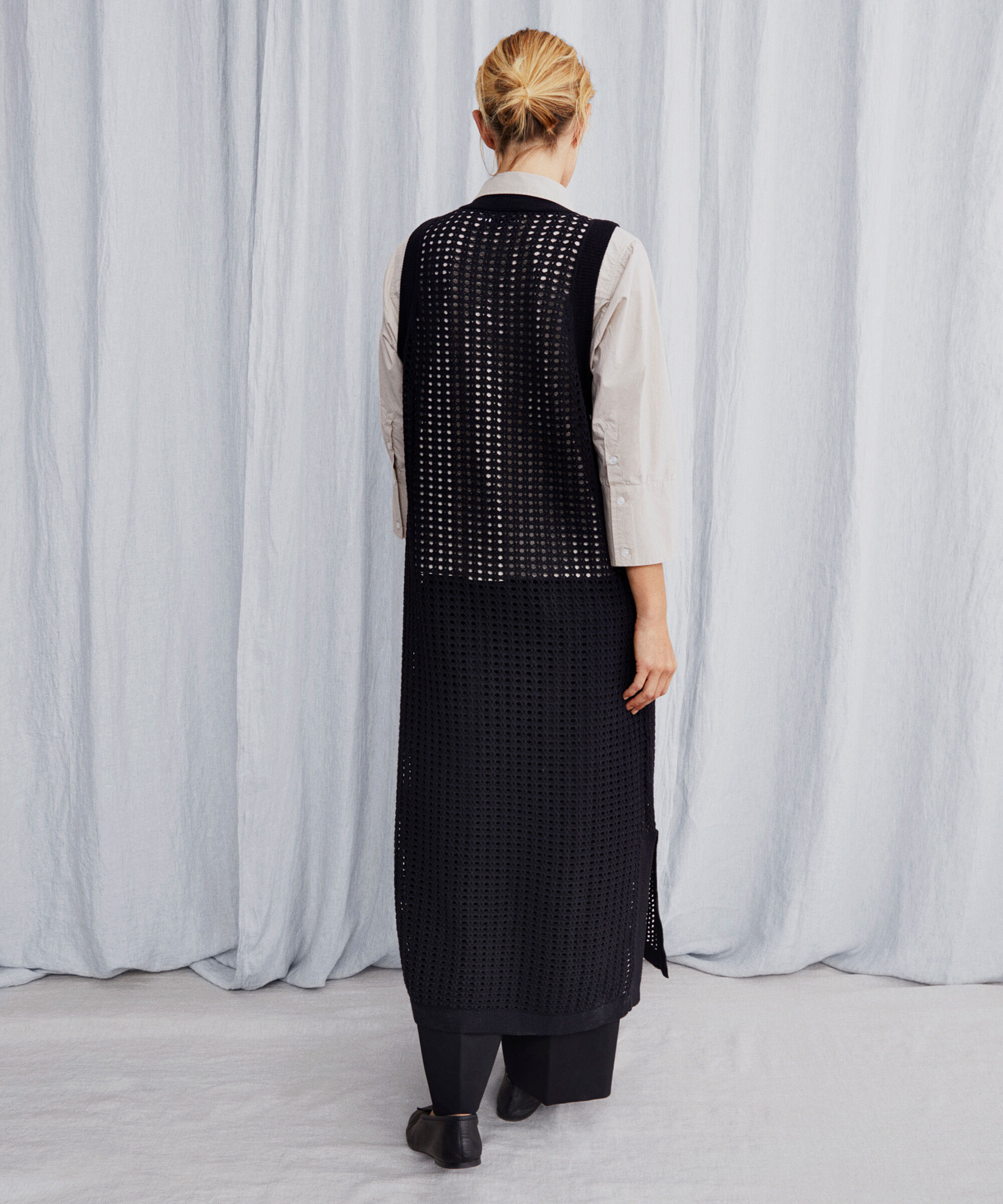 Strickkleid aus weicher Baumwolle, Black