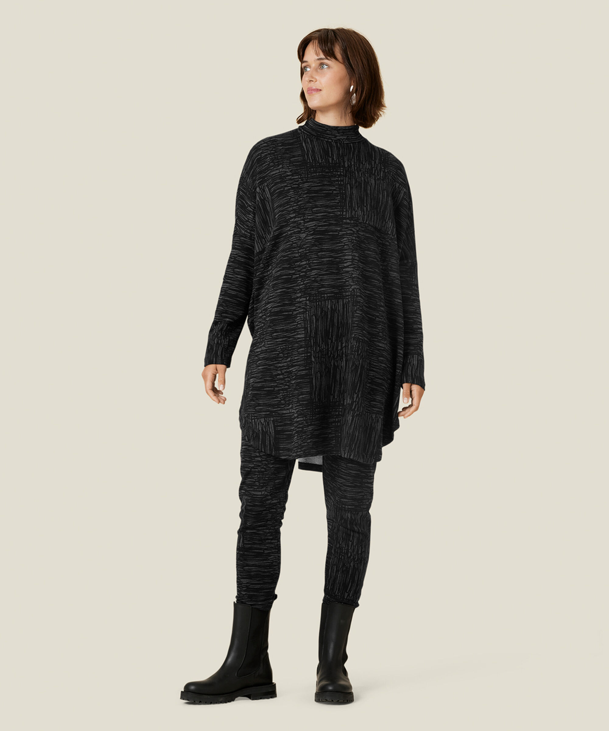 PARISSI JERSEY HOSE, Black