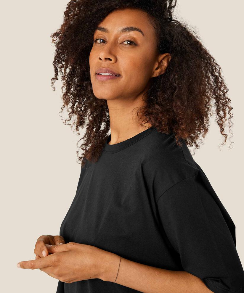 T-shirt Mit Rundhals, Black