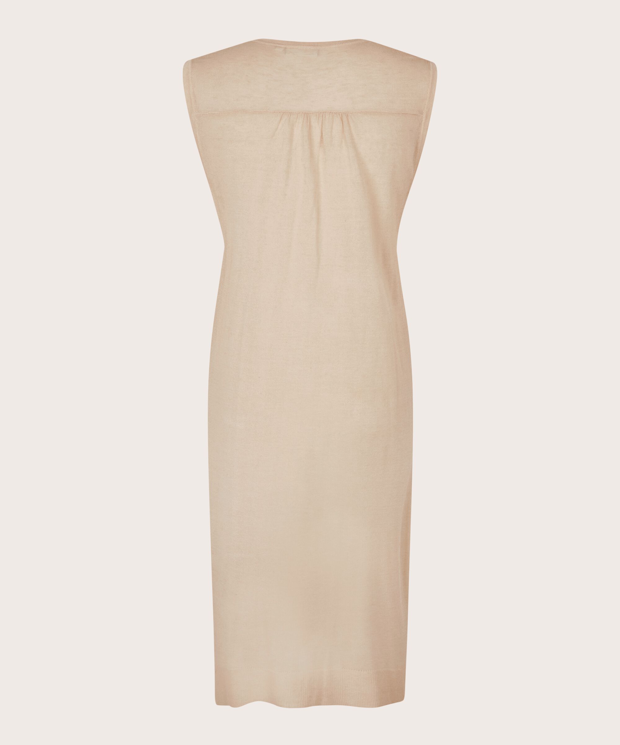 langer Cardigan aus Leinenmischung, Natural