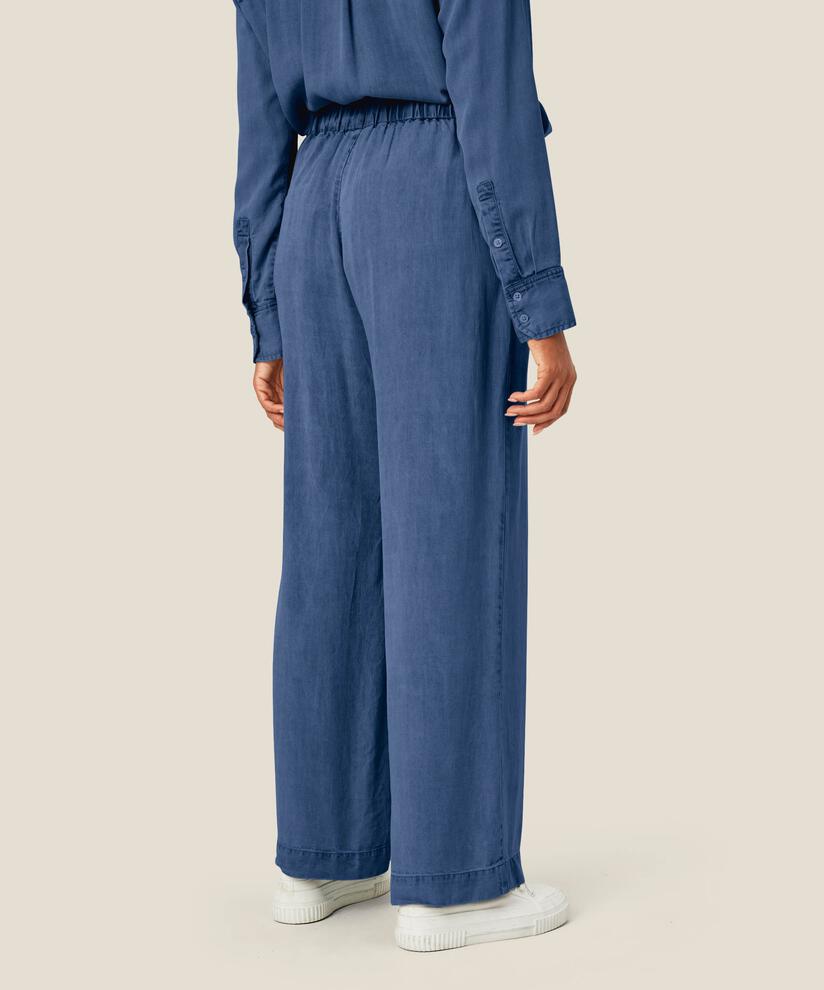 Weiche Jeanshose mit elastischem Bund und Eingrifftaschen, Washed denim