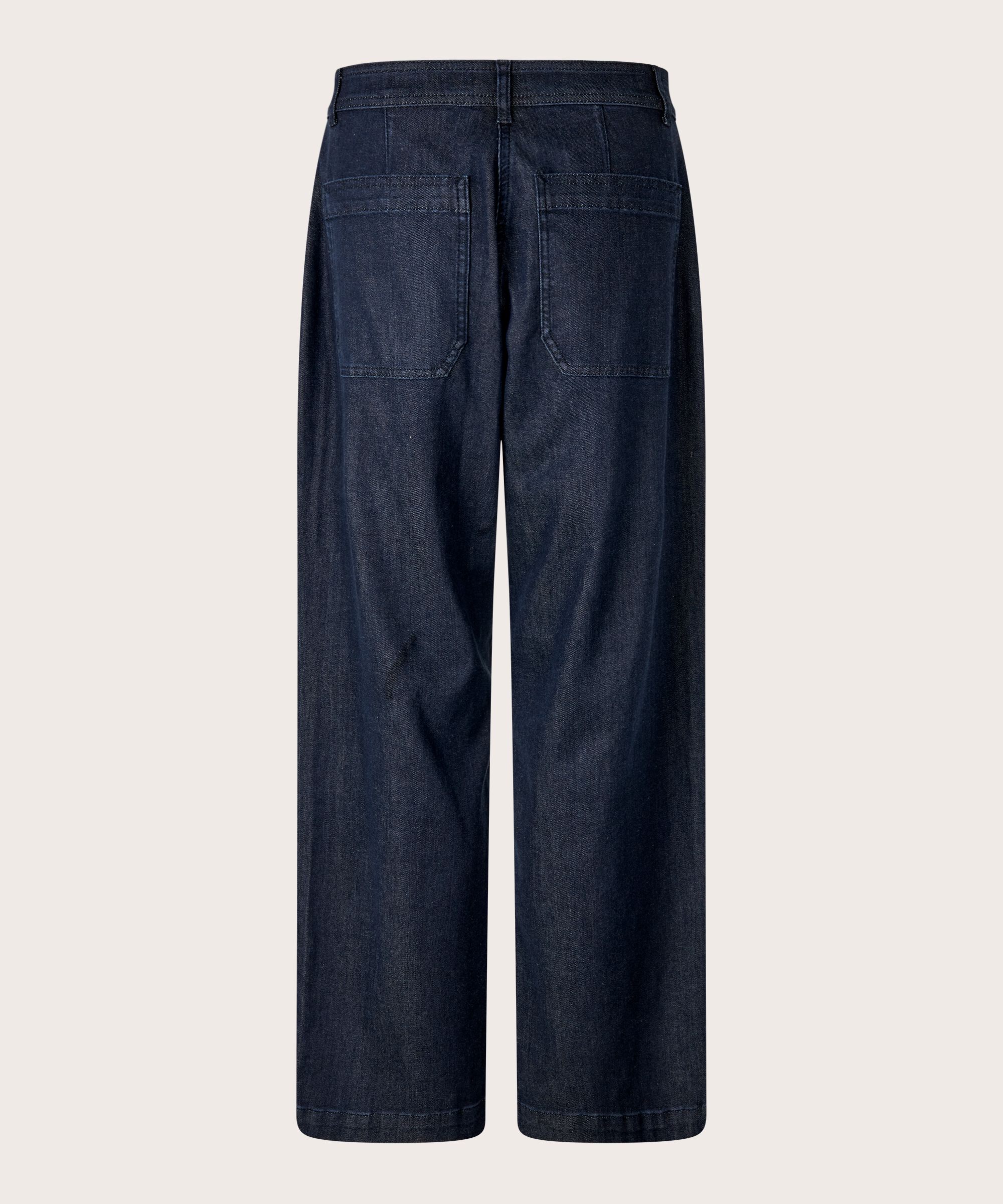 Jeans mit Stretch und geradem Bein, Dark Denim