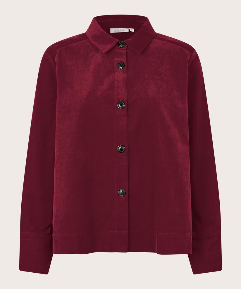 Samthemdjacke Mit Kragen, Tawny Port