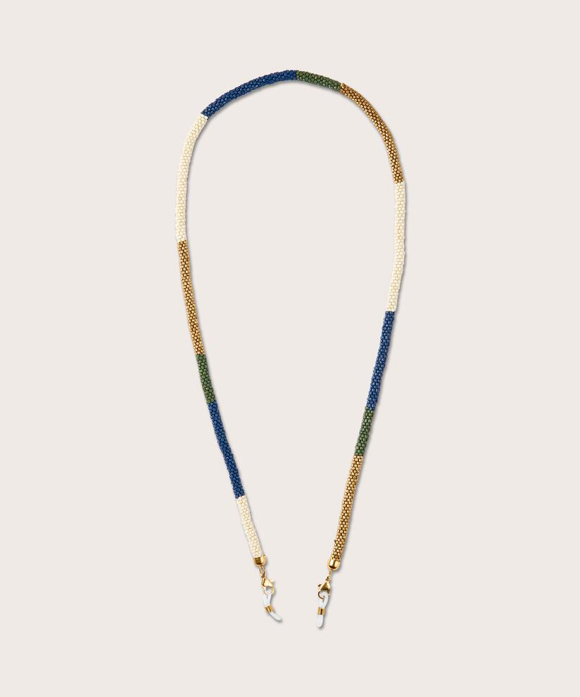 Brillenband mit kleinen Glasperlen, Four Clover