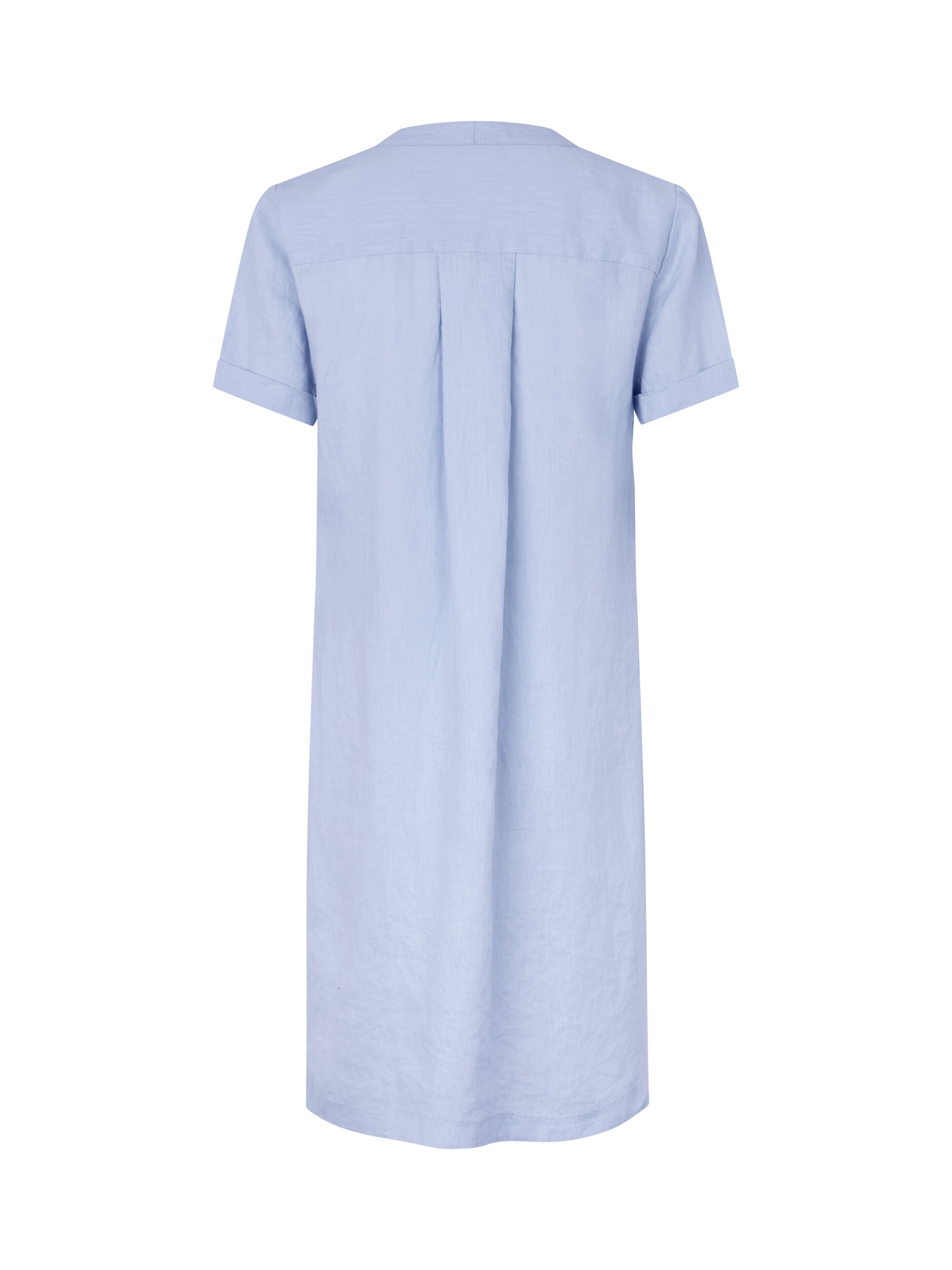 Leinenkleid mit V-Ausschnitt und Eingrifftaschen, Skyway