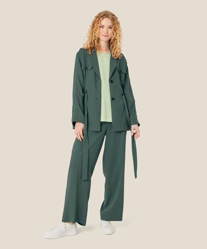 Jacke mit Taschen und Bindebändern in der Taille, Balsam Green