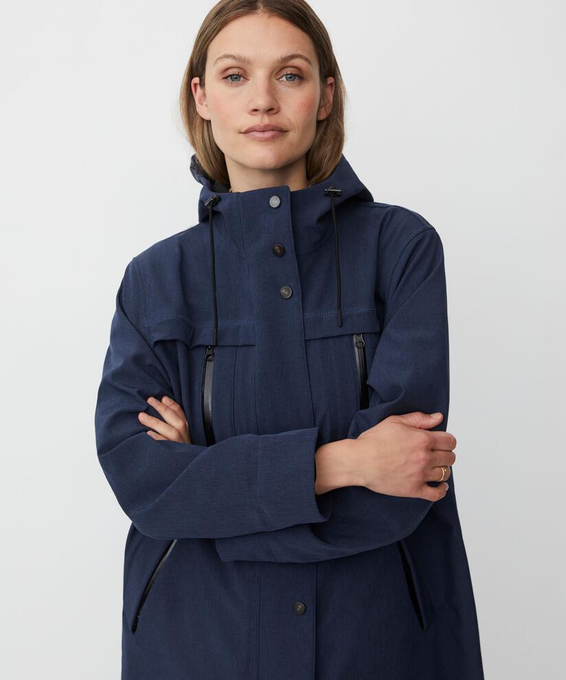Softshellmantel mit Fleecefutter, Mood Indigo