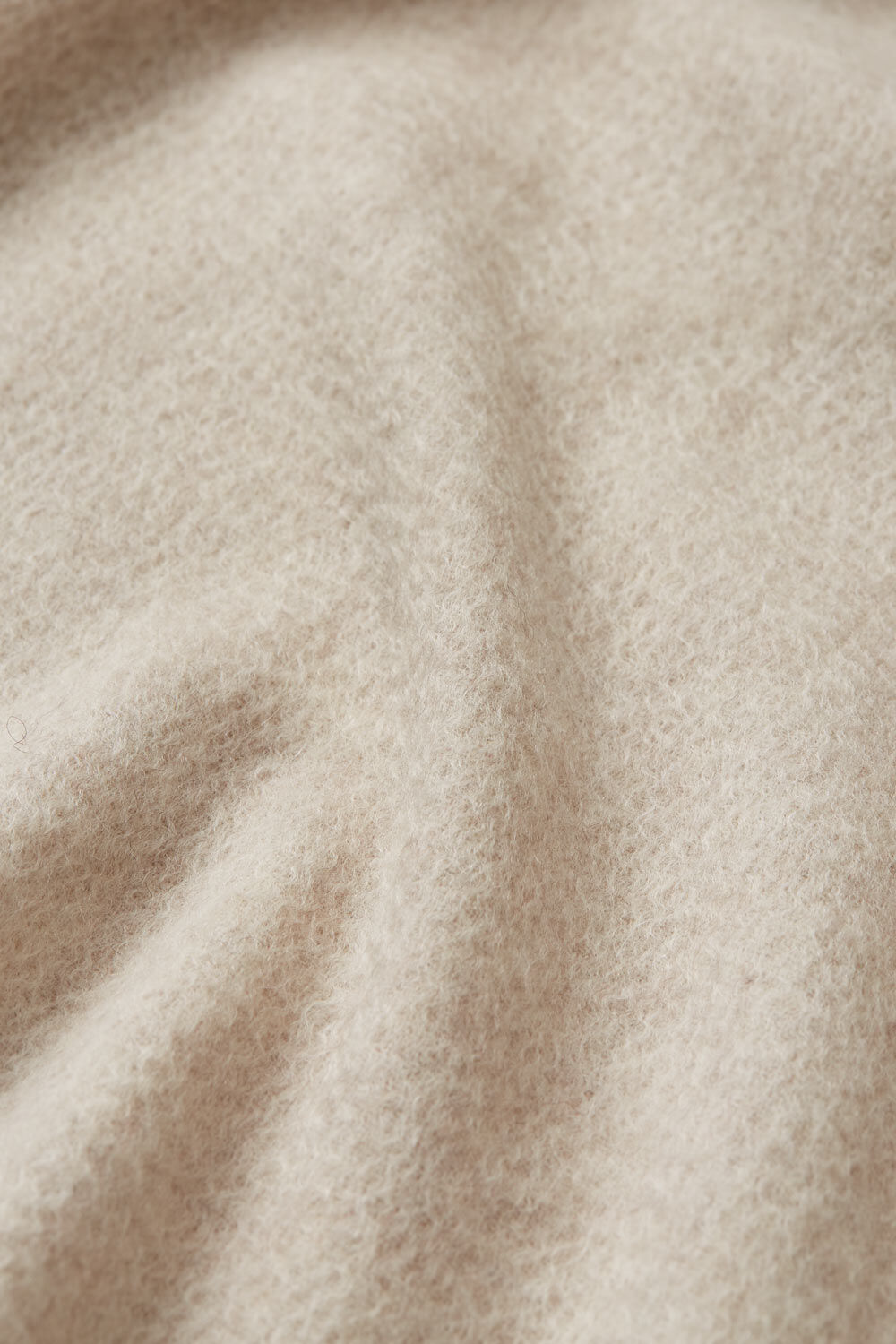 gro&szlig;er Wollschal mit Fransen, L beige mel