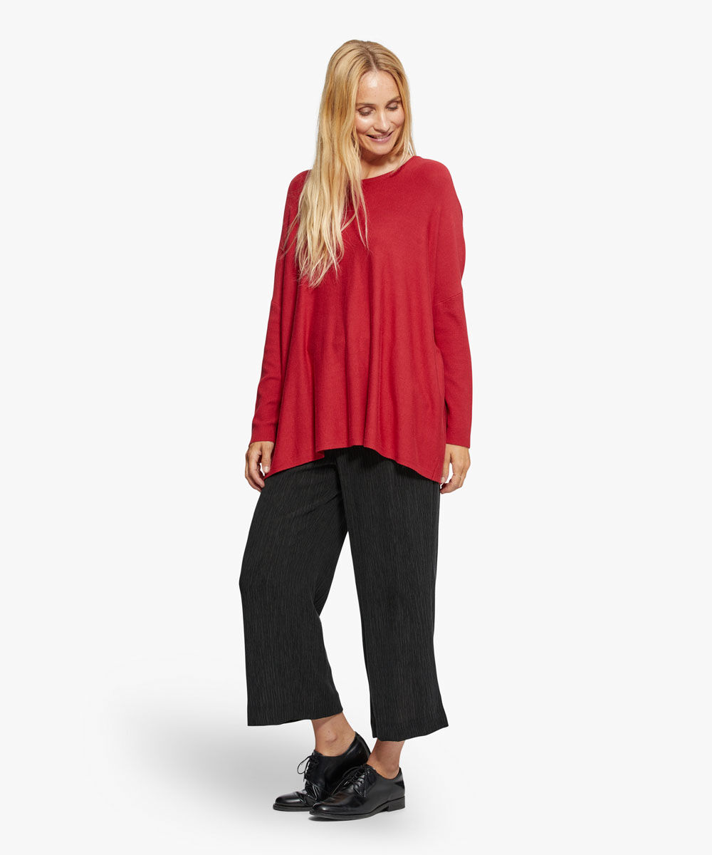 Oversize-pullover Mit Schmalen &Auml;rmeln, Scarlet Sage