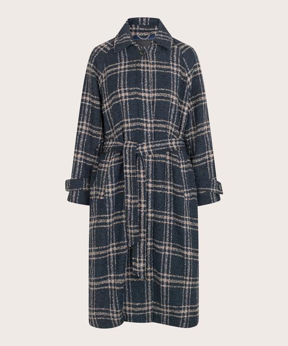 Mantel aus Wollmischung mit verdecktem Knopfverschluss, Moonlit Ocean