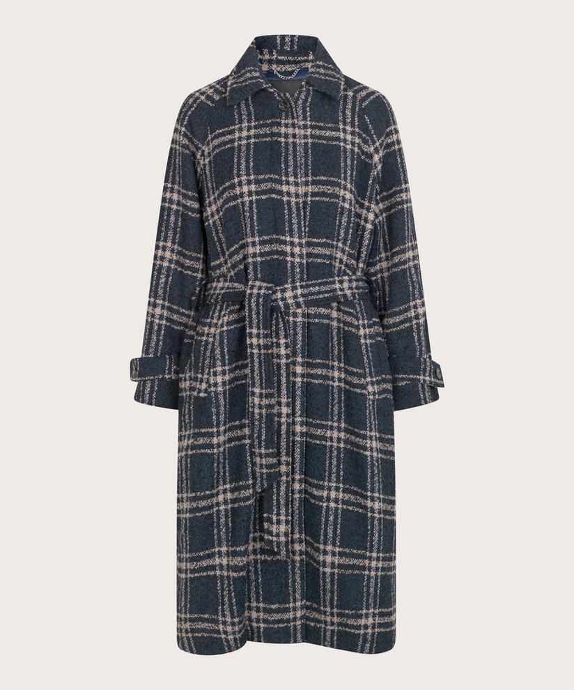 Mantel aus Wollmischung mit verdecktem Knopfverschluss, Moonlit Ocean