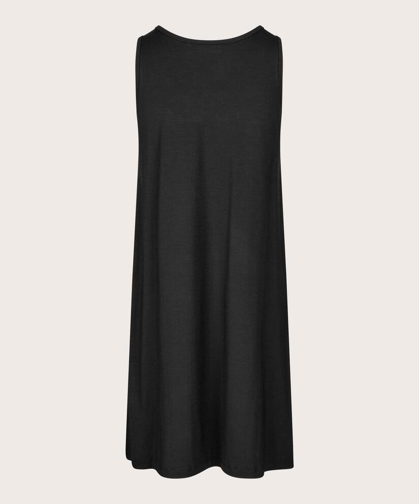 Unterkleid aus Jersey mit Rundhalsausschnitt, Black