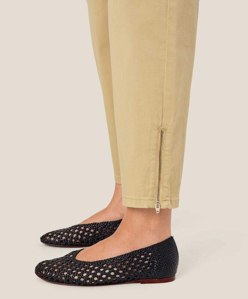 Knöchellange Hose Aus Baumwollstretch, Safari