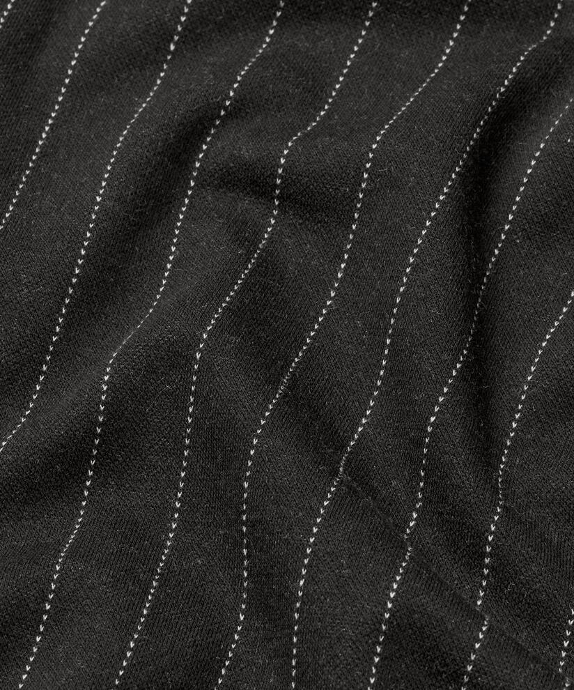 Nadelstreifen-Hemdjacke aus Jersey, Black